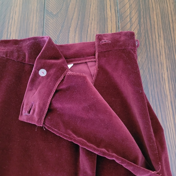 VTG MJ Concepts Velvet Skirt Size 7 Burgandy Dark Academia Whimsigoth Holiday - Picture 11 of 15